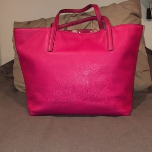 Preowned Michael Kors hot pink leather tote